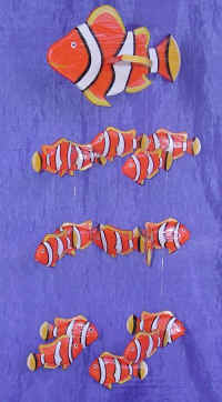 Room decoration, accents, accent, wind chime, mobiles, cats, fish, wood carving, handicraft, art export, bali indonesia