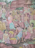 Bali Indonesia market painting