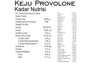 Kadar Nutrisi Keju Provolone Provolone