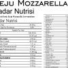 Kadar Nutrisi Mozzarella dengan kelembapan rendah