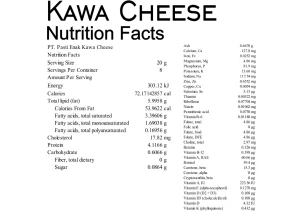 Fakta Gizi Keju Kawa Keju Kopi Kawa