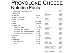 Valeurs nutritionnelles du fromage provolone Provolone